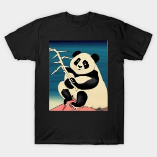 vintage ukiyo-e panda paintings T-Shirt